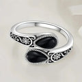 Elegant ring with a moonstone flower