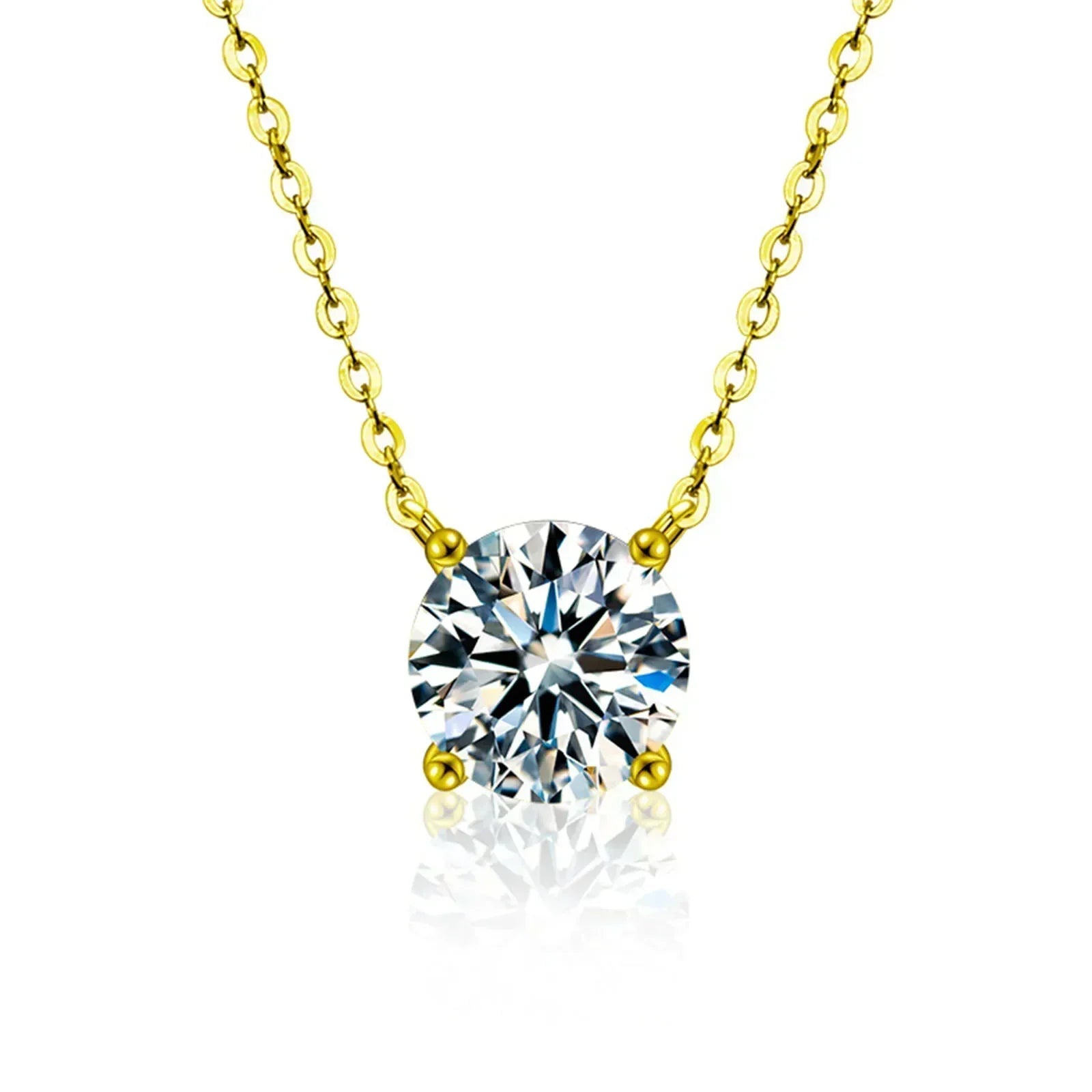 Gold-Plated Hoop with Zirconia