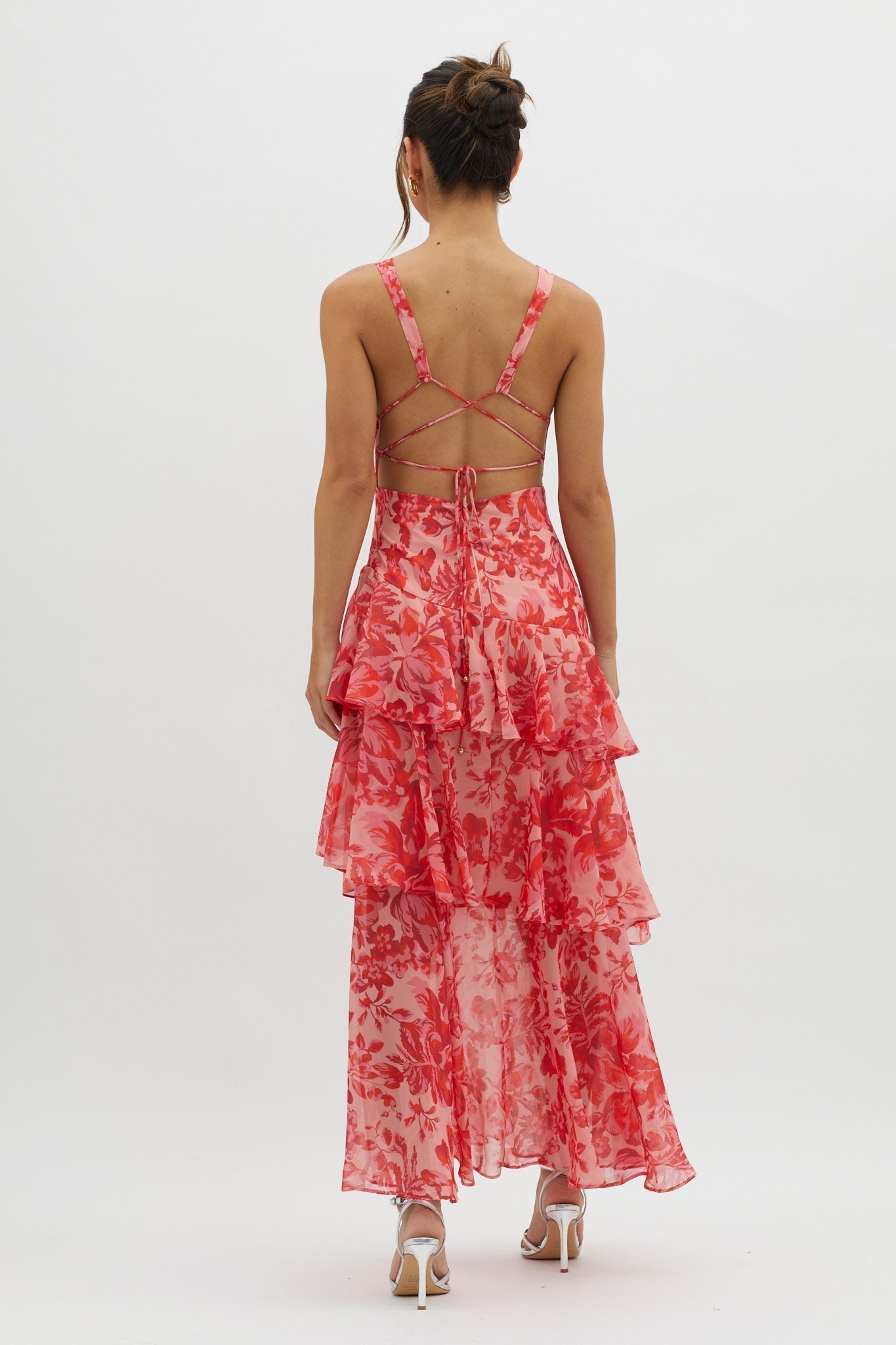 Lisa | Floral Maxi Dress with Ruffles