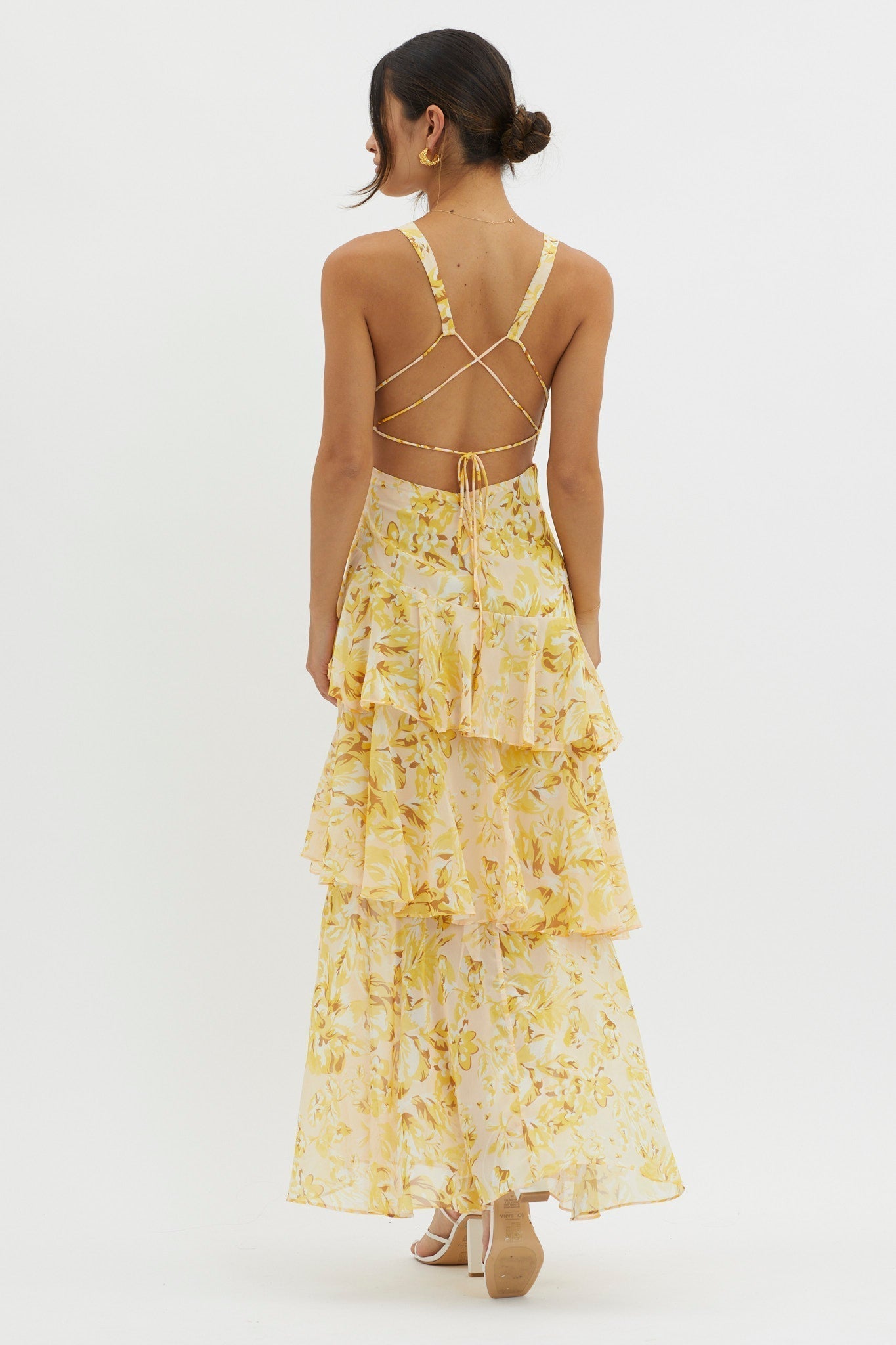Lisa | Floral Maxi Dress with Ruffles