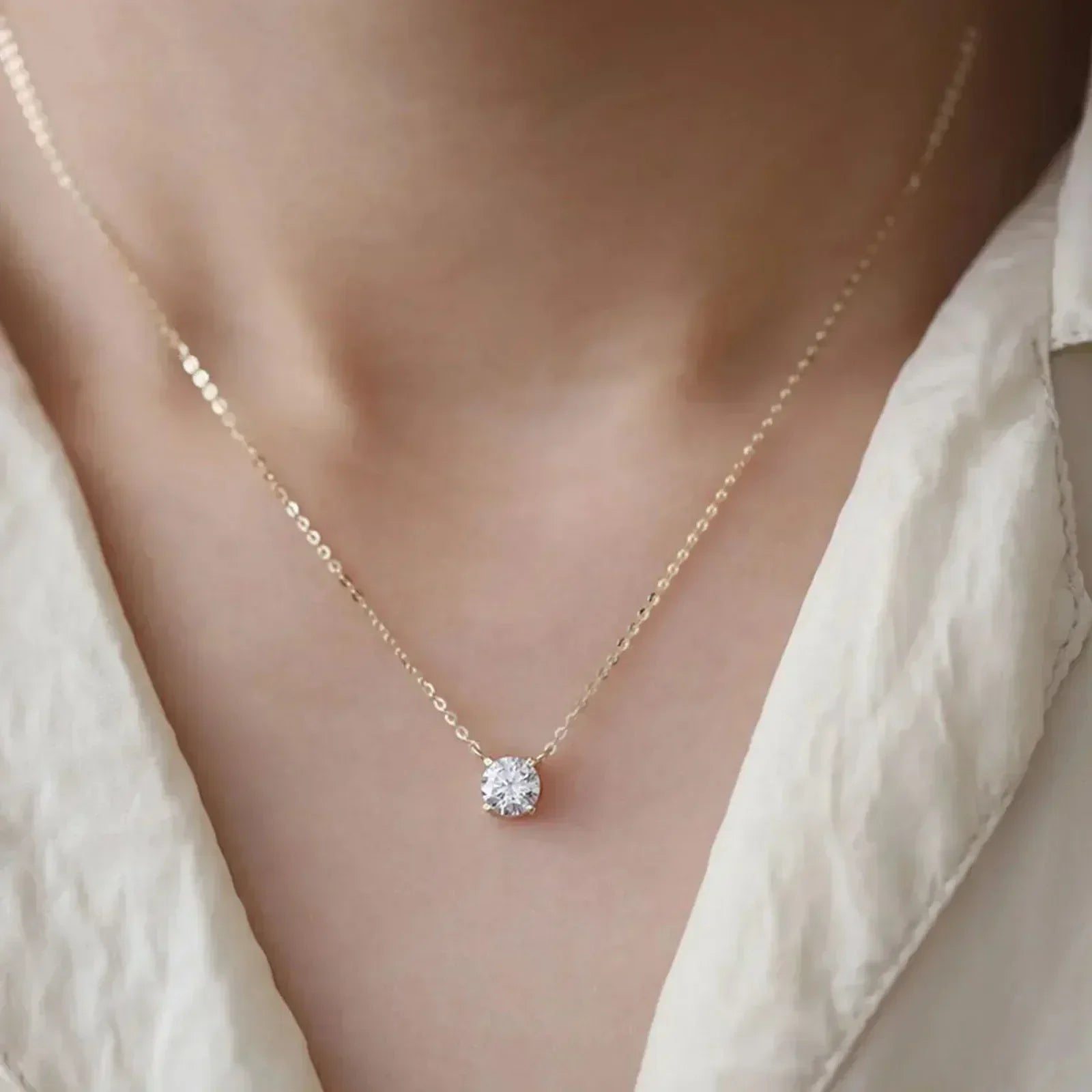 Gold-Plated Hoop with Zirconia
