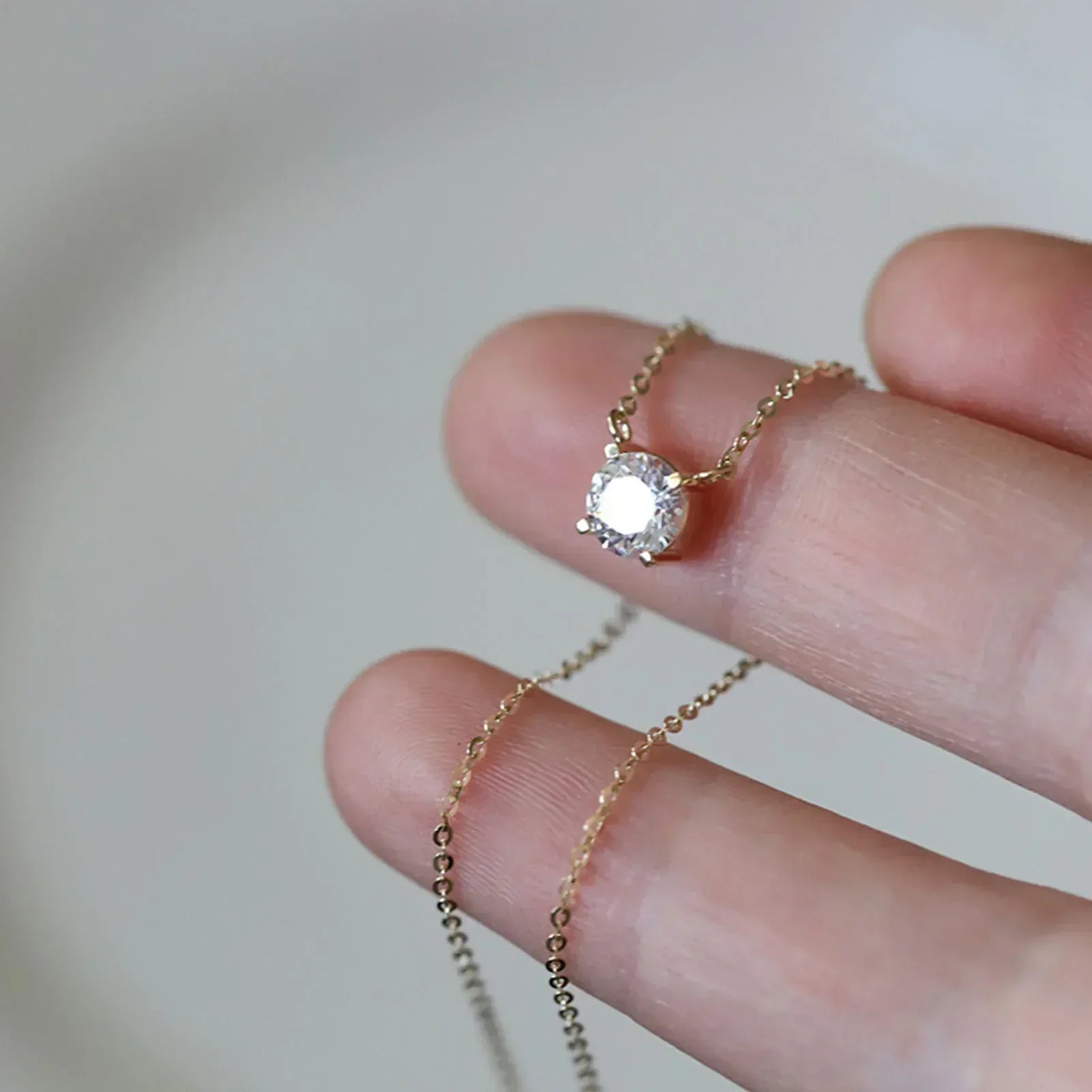 Gold-Plated Hoop with Zirconia