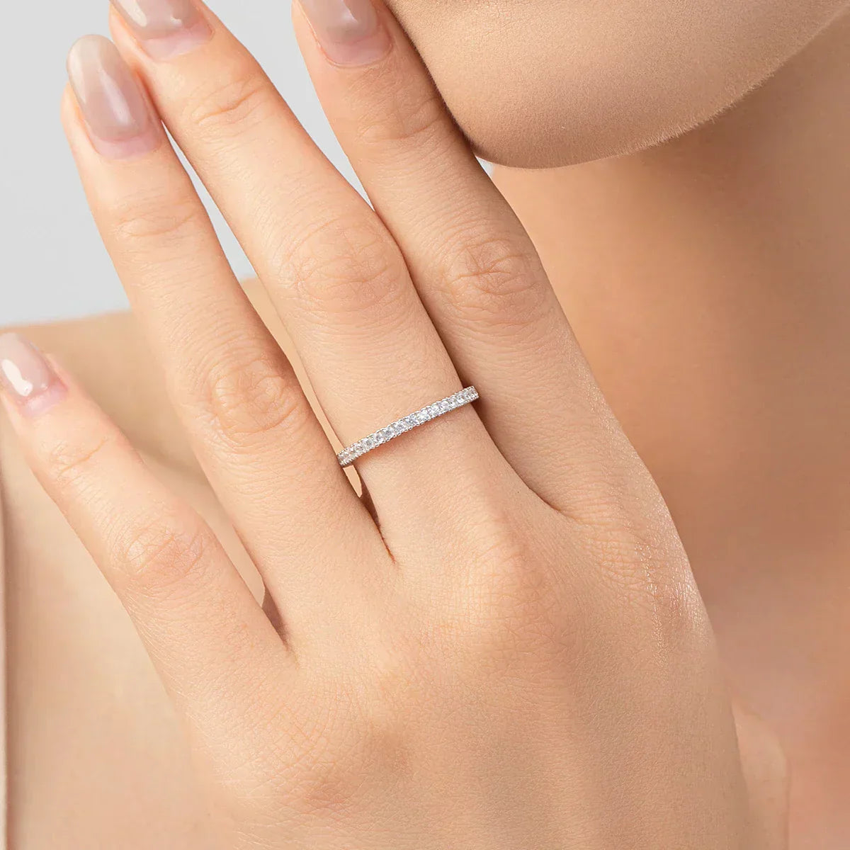 Minimalist Illuminated Eternity Ring