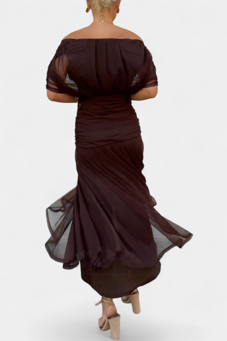Florendra | Long Floral Dress with V-Neck