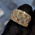 Shining Gold Ring with Sparkle