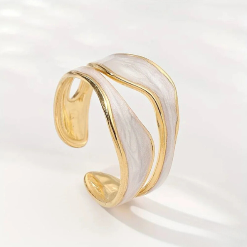 Open Wave Ring Gold Plated
