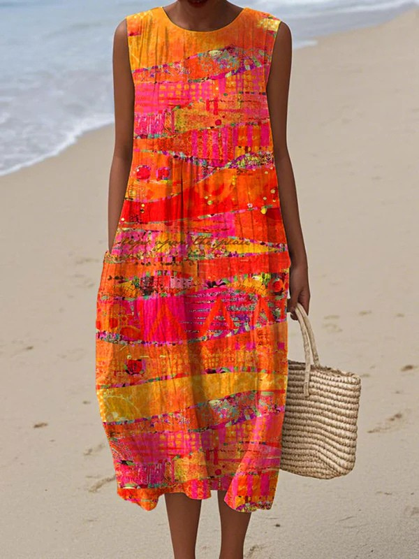 Paye | Midi Dress Sunset