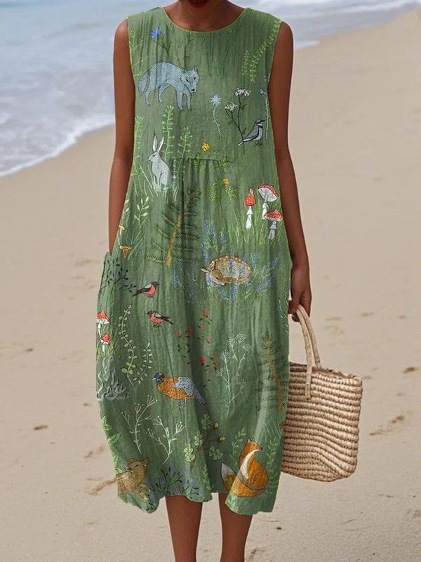 Speranza | Midi Forest Dress