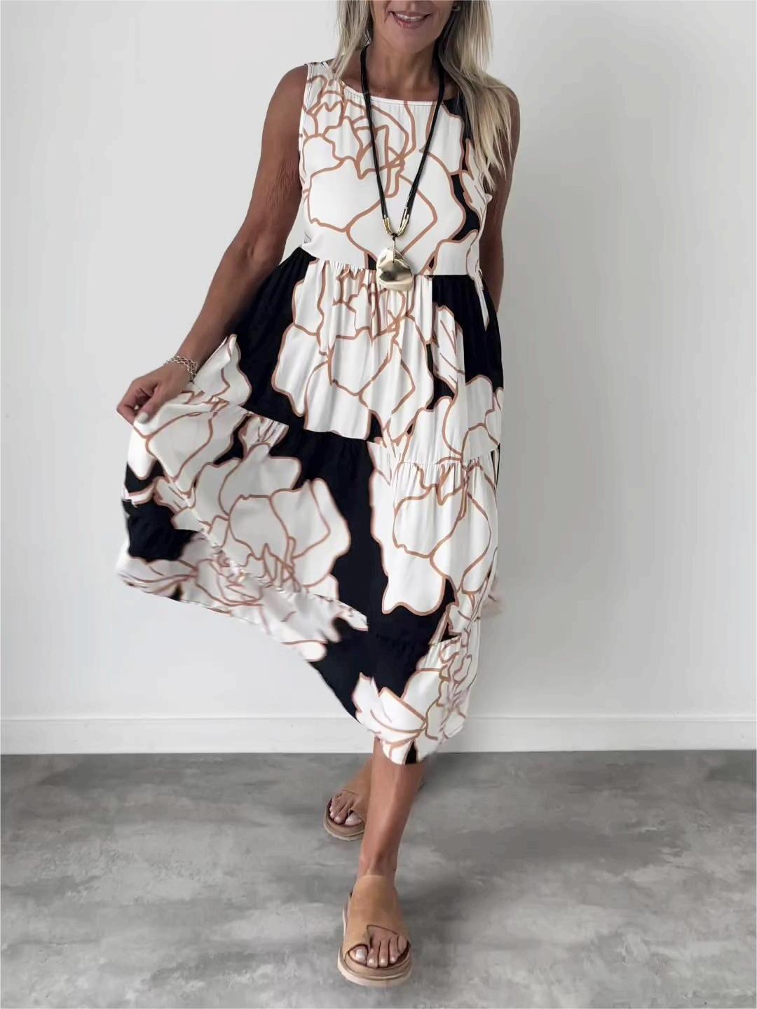TERESA™ | Elegant Dress with Floral Print