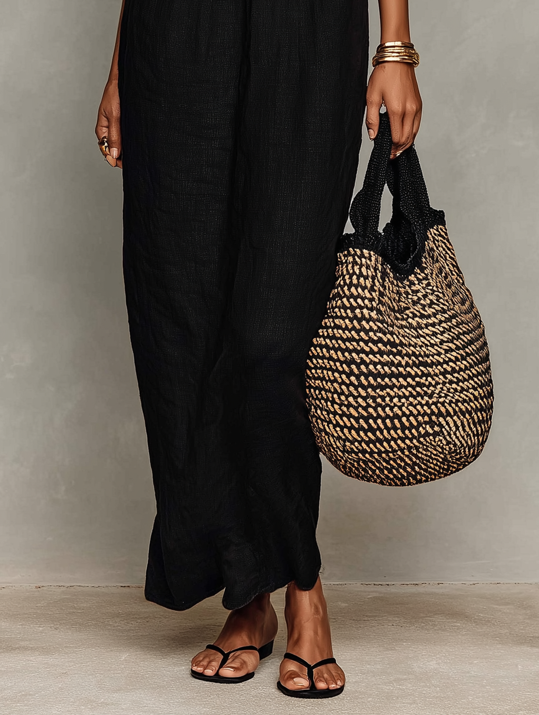 Minimalist Women's Maxi Dresses Made of Linen Fabric with Lace Panels, Strapless with Spaghetti Straps MDZ1926C9Y
