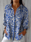Frederica | Blue Garden Blouse