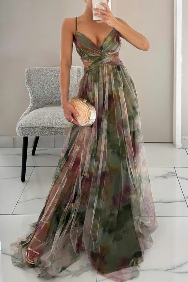 Alina – Trendy Long Dress with V-Neck for Women