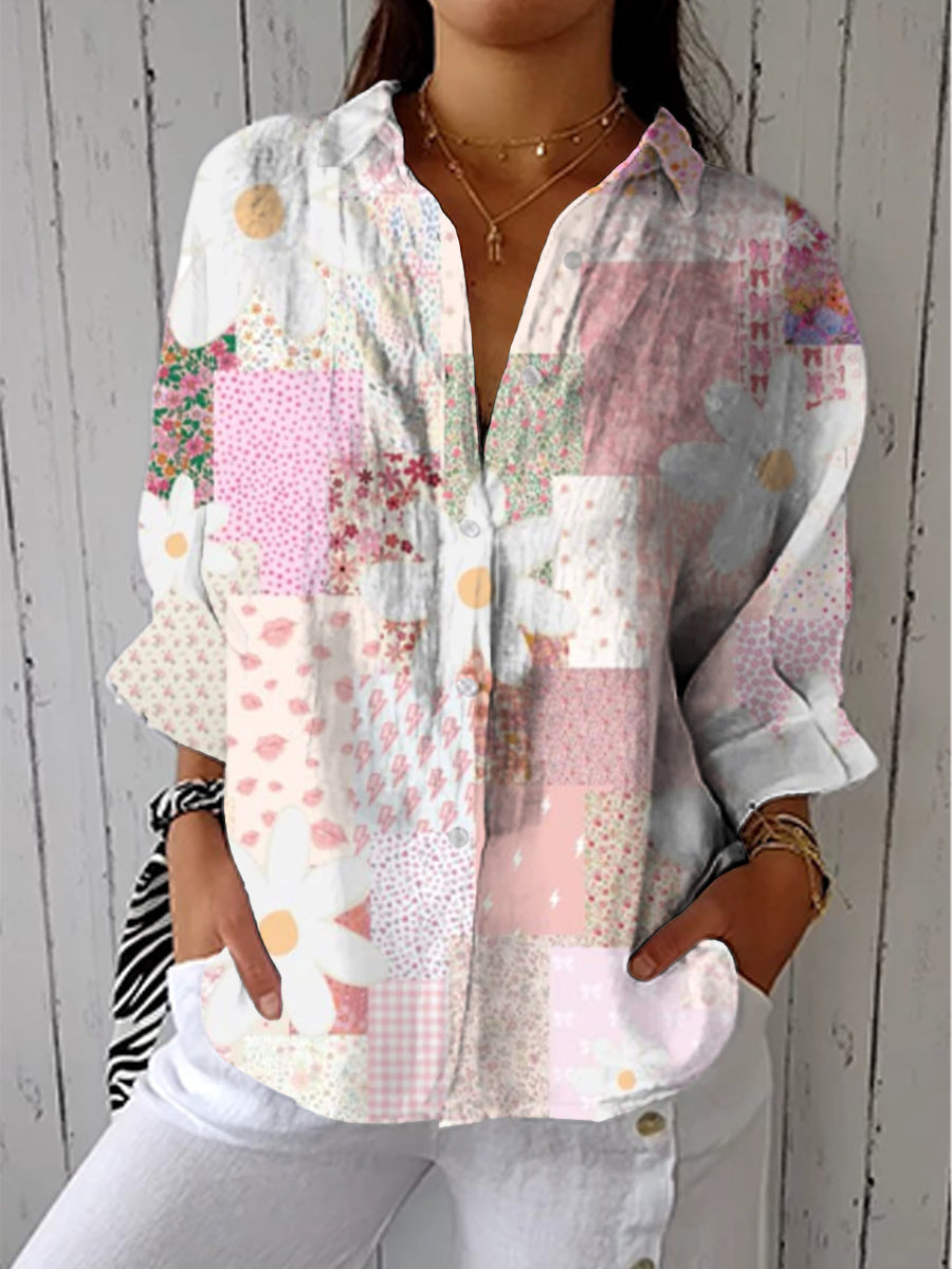 Fani | Floral Patchwork Shirt