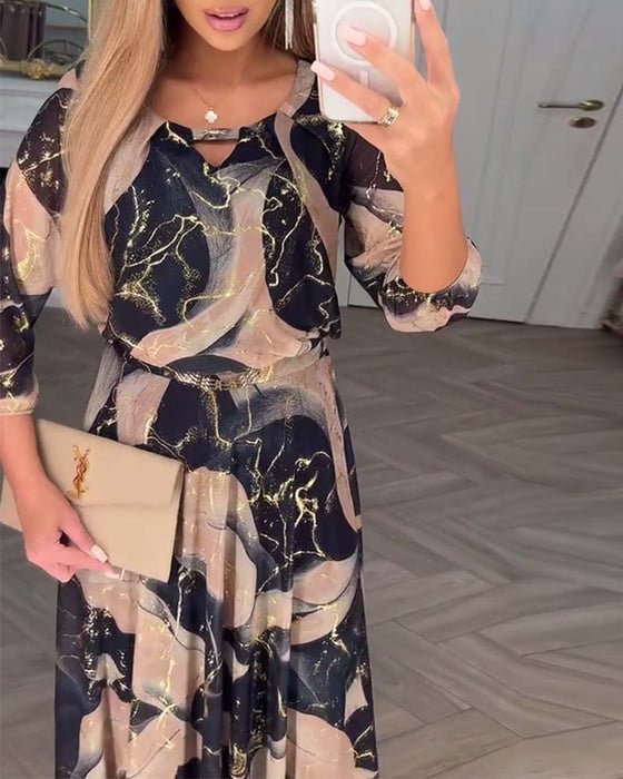 Shawal | Printed Chiffon Dress