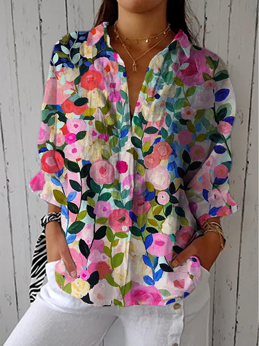 Farewell | Blooming Canvas Blouse