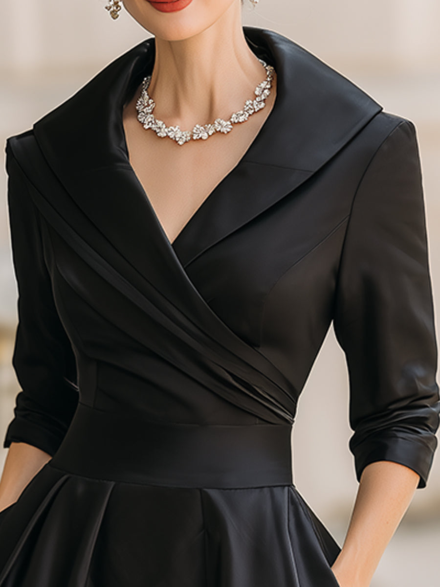 Lina - Midi Satin Dress