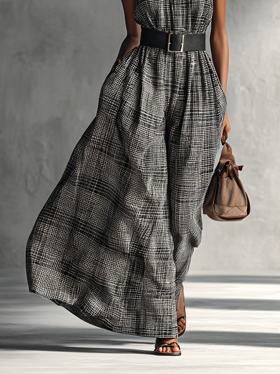 Sleeveless Maxi Dresses with High and Stylish Collar for Women MDA1002G2Y