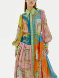 Printed Midi Dress Inspired by Vintage