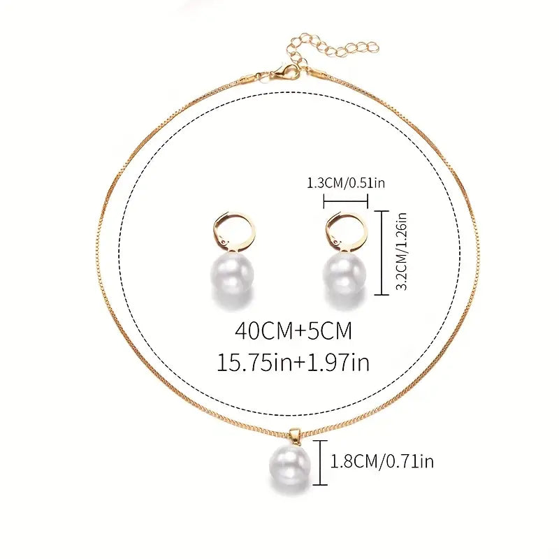 Elegant Jewelry Set with Pearls