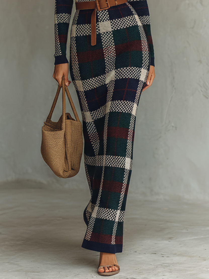 Maxi Dresses with Square Neckline, Loose Skirt, and Knitted Fabric for Women MDA2984J0Y