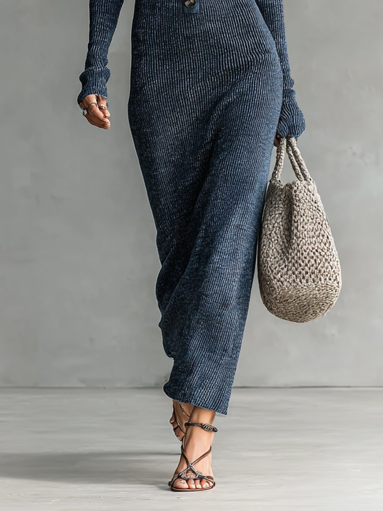 Knitted Maxi Dresses with Hood for Women MDA1451H6Y