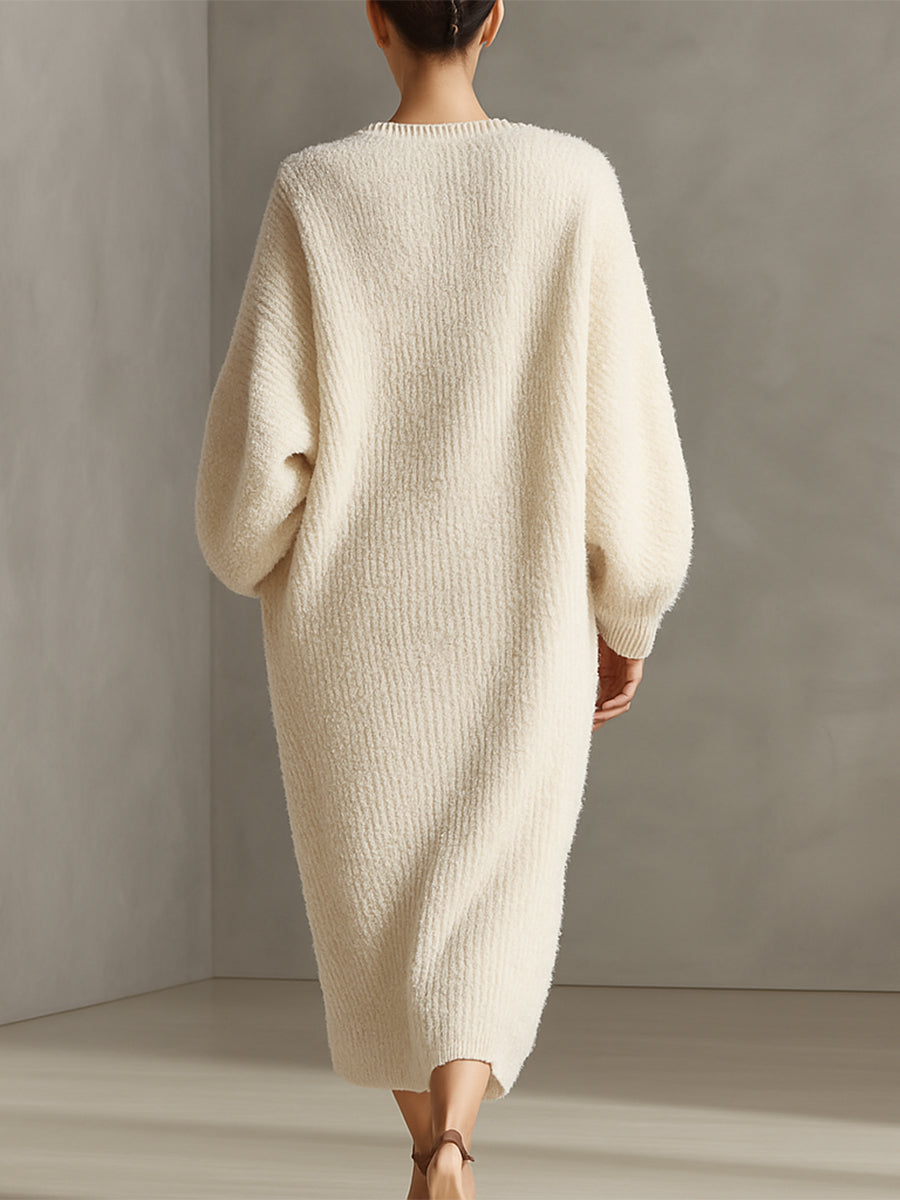 Shimmery Asymmetrical Midi Dresses in Mink Fox for Women MDA0245I2I