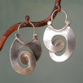Vintage Silver Earrings - Irregular