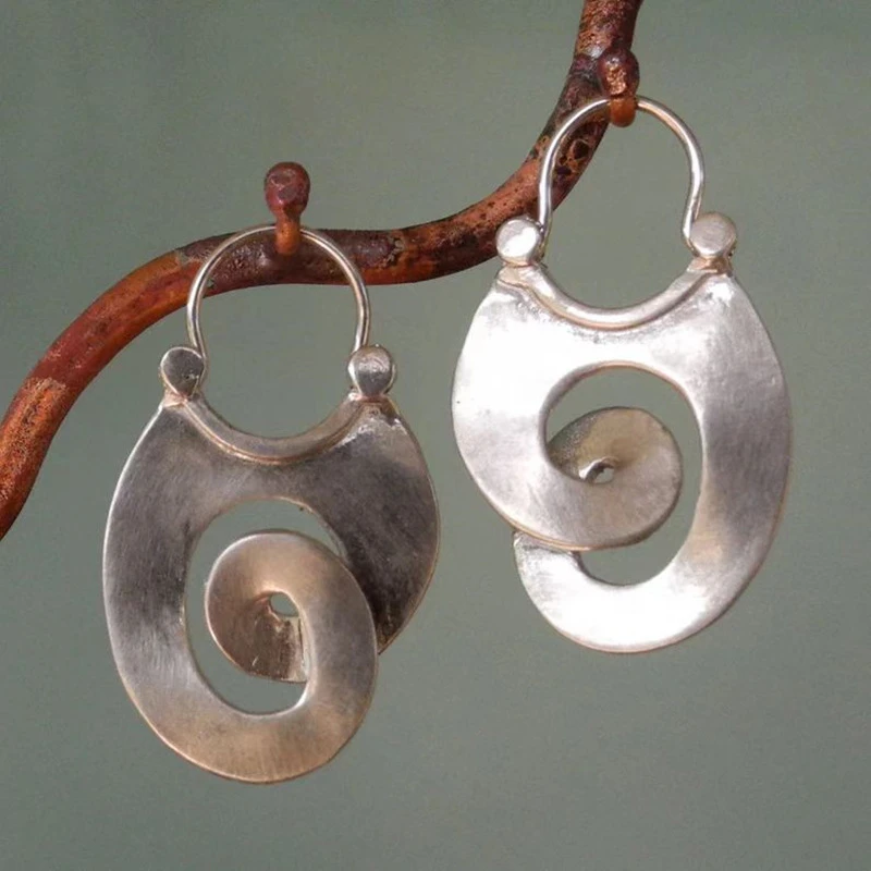 Vintage Silver Earrings - Irregular