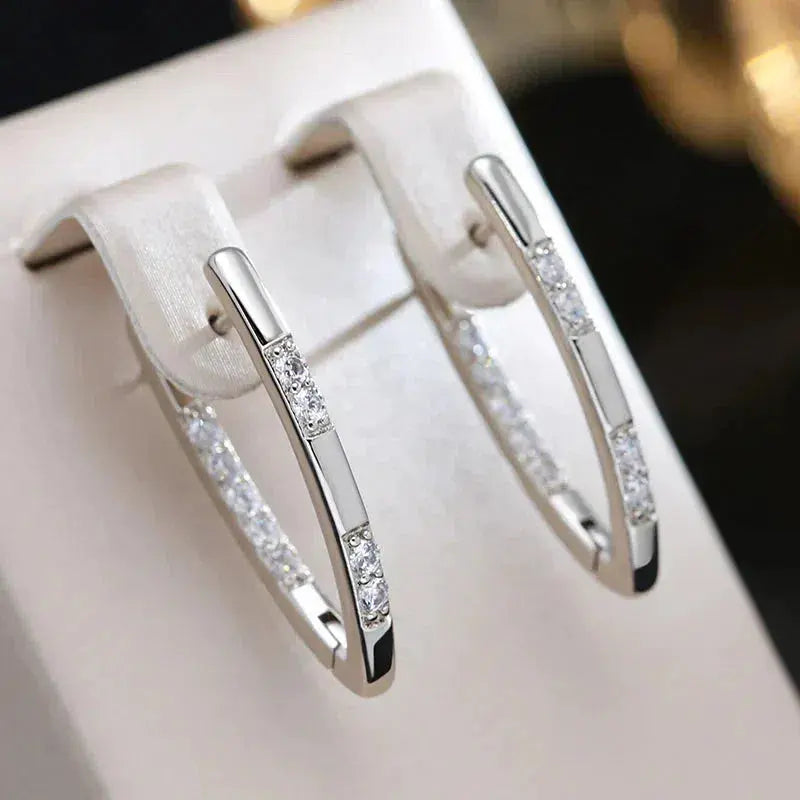 Sophistication Earrings with Zirconia Stones