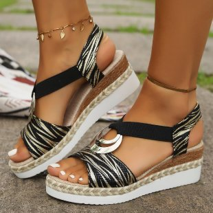 Comfortable Ergonomic Sandals with Compensating Heel