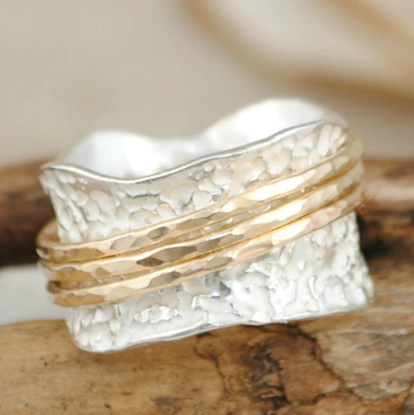 Dual™ Spinning Ring – Gold and Silver