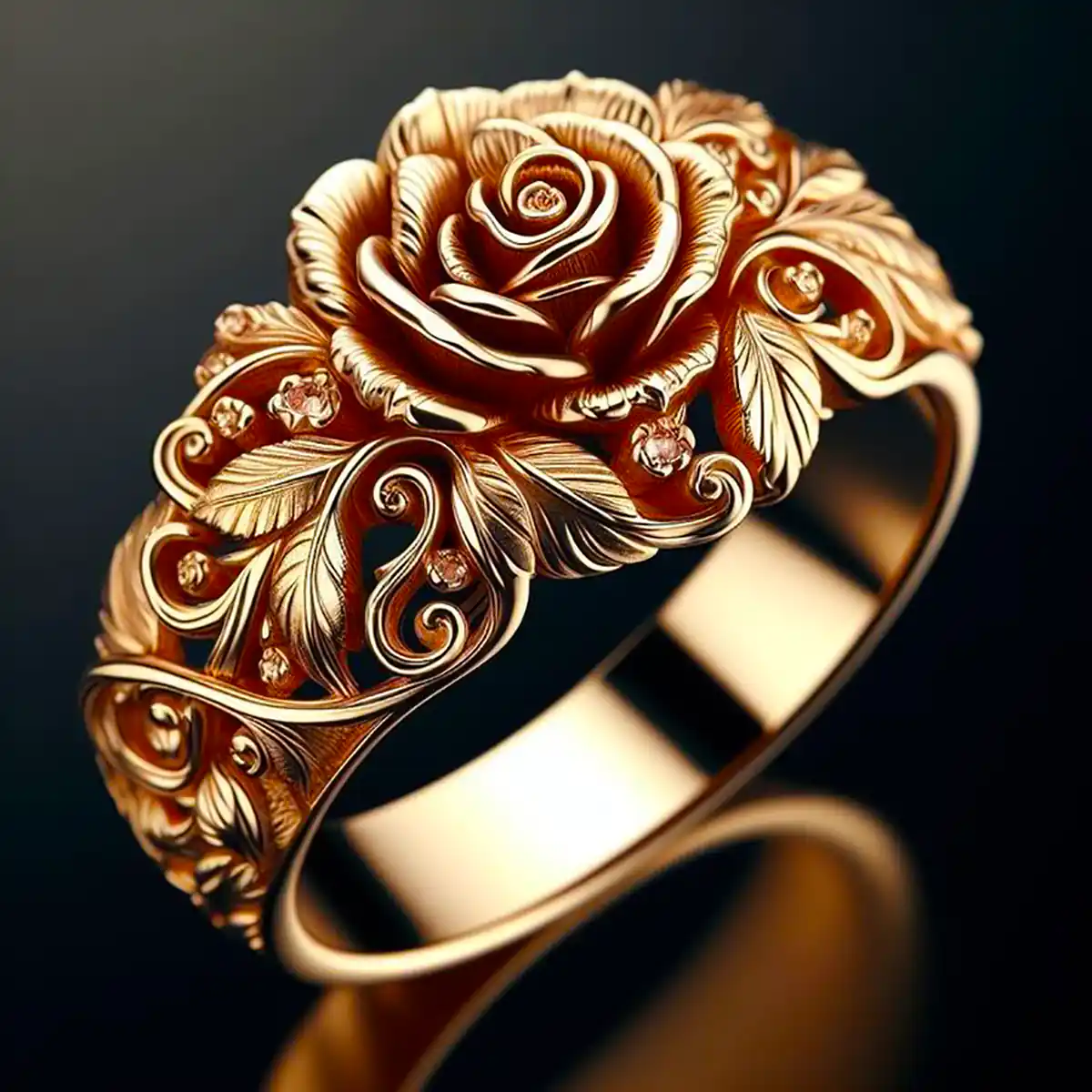 Floral Gold Ring