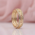 Handmade Gold Ring with Crystals