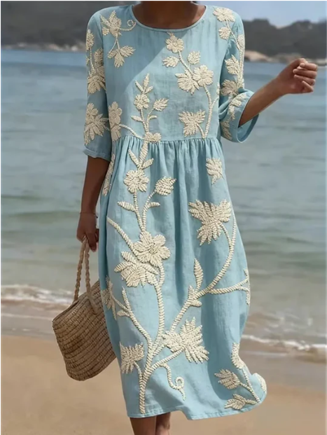 Kimberly | Midi Dress with Floral Print