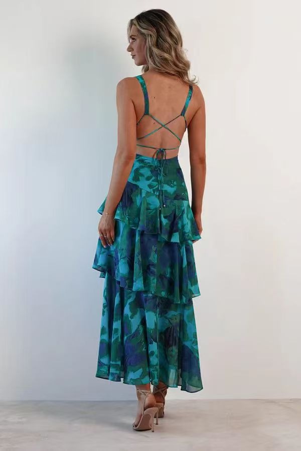 Lisa | Floral Maxi Dress with Ruffles