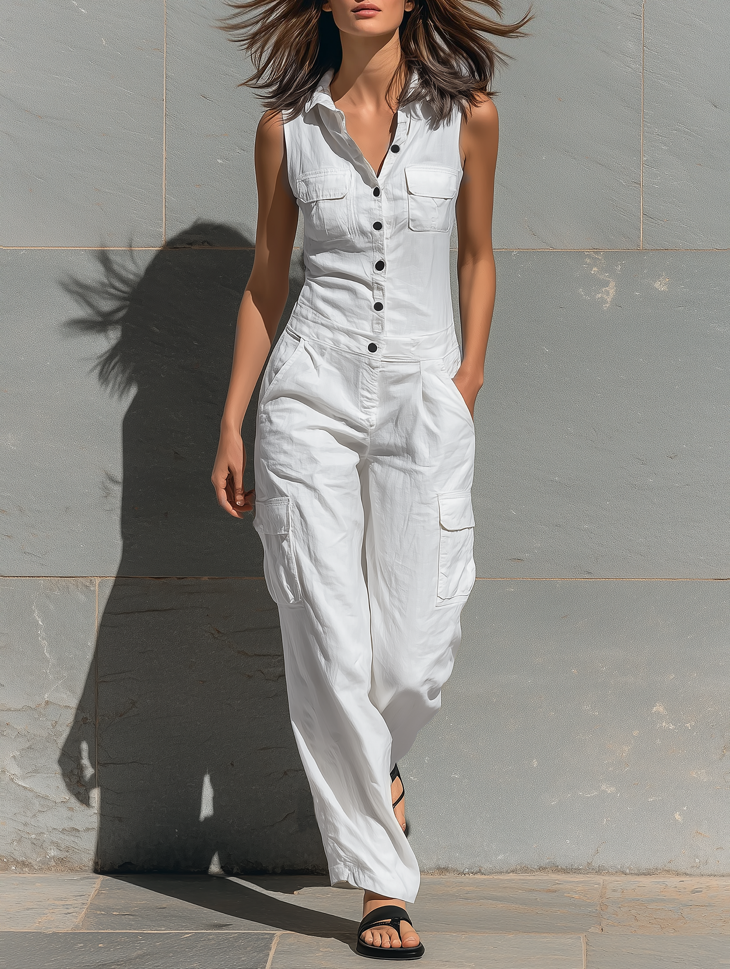 Women’s Bodysuit in Minimalist Colors Made of Cotton MDZ1304A4Y