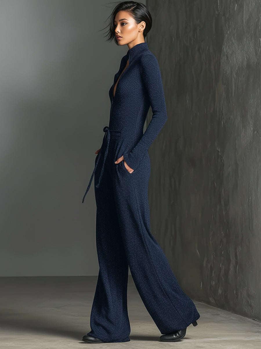 Elegant Women's Jumpsuit with Front Zipper MDA2560G5I