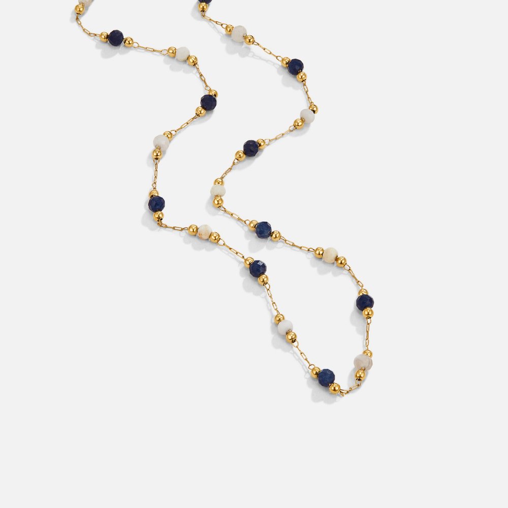 Layered collar with stones