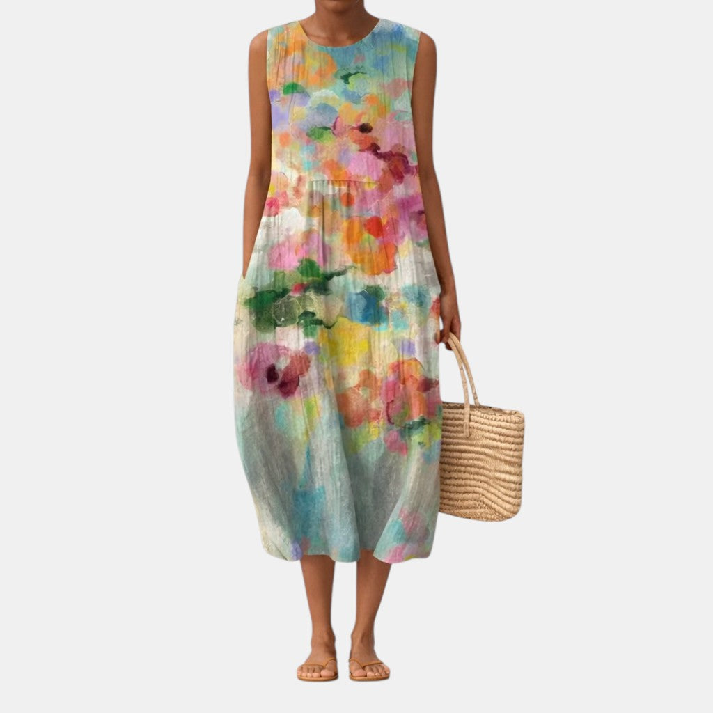 Karla™ | Elegant Colorful Midi Dress