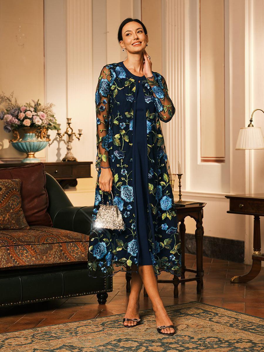 Lace Mesh Dress Set