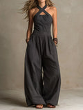 Bianca | Elegant Cross-Back Linen and Cotton Suit