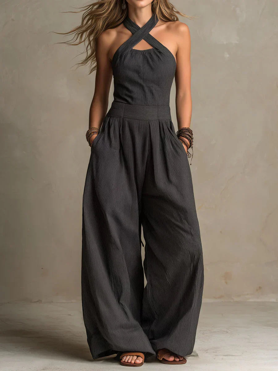Bianca | Elegant Cross-Back Linen and Cotton Suit