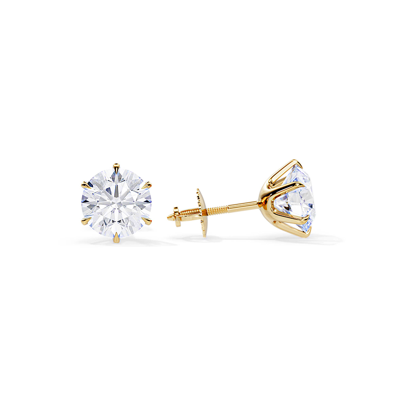 Chic White Gold Earrings