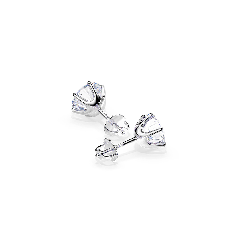 Chic White Gold Earrings
