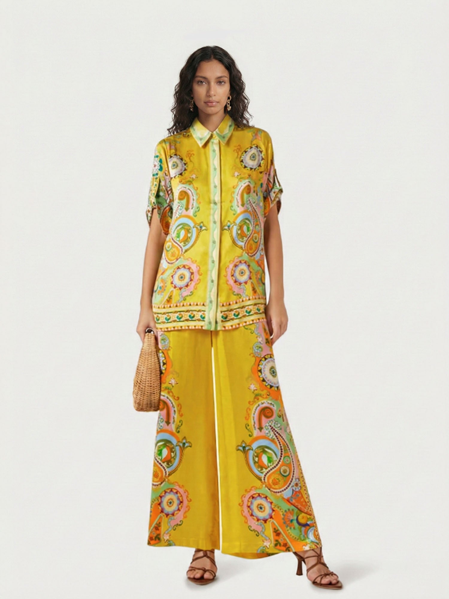 Floral Rainbow Shirt in Plus Size