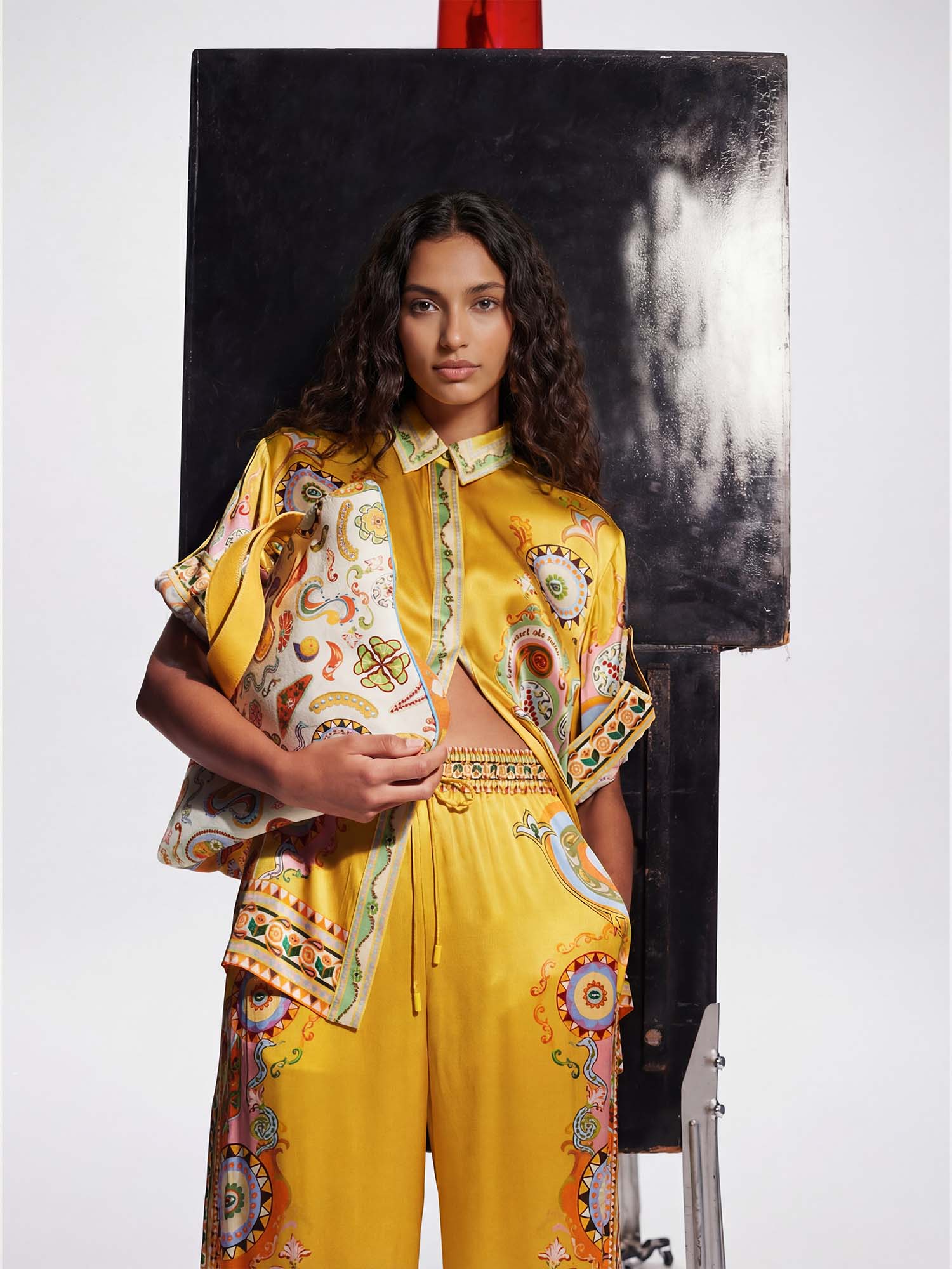 Floral Rainbow Shirt in Plus Size